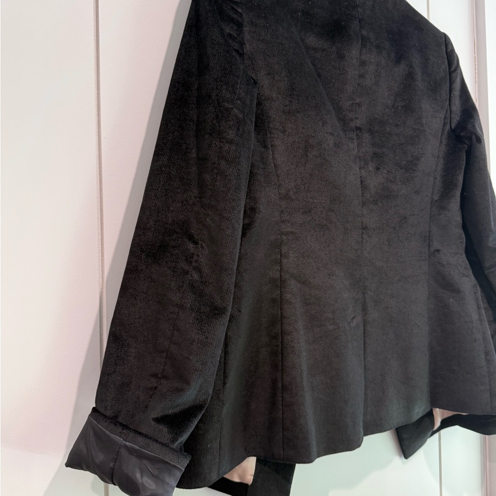 Tibi Black Velvet Blazer with Satin Lapel - Picture 8 of 8